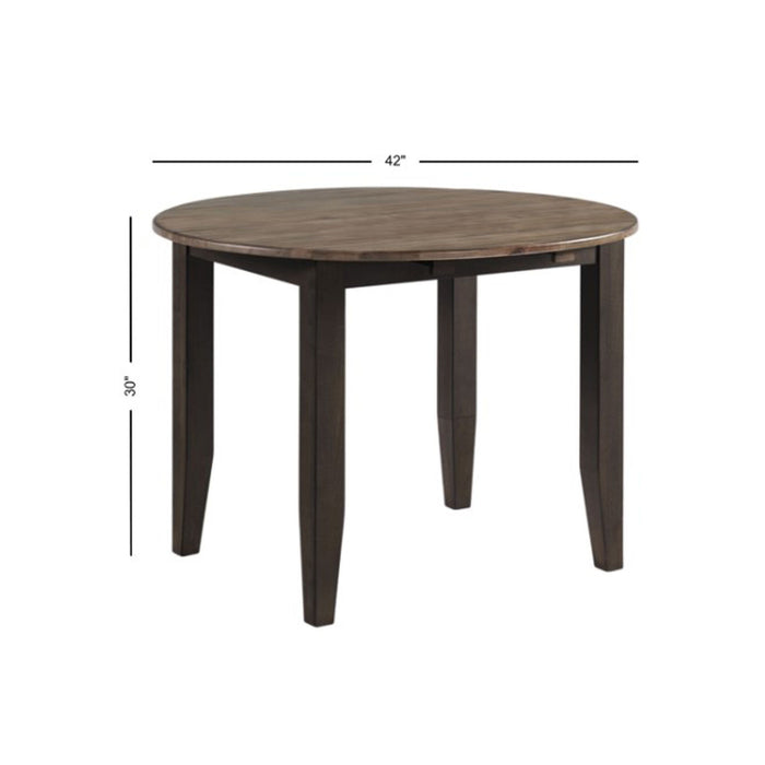 Beacon - Round Drop Leaf - Charcoal / Walnut