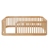 Wood Floor Bed Frame With Fence