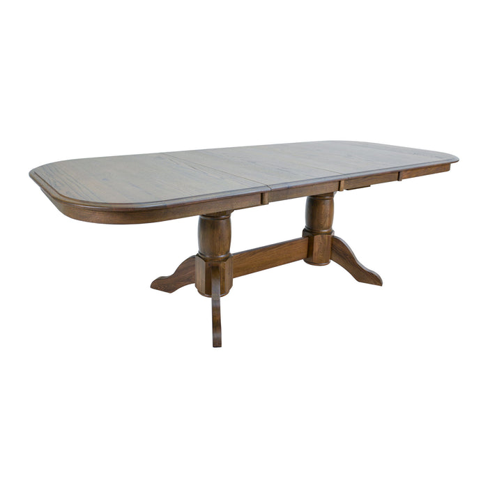 Colonial Oak - Trestle Table - Weathered Chestnut