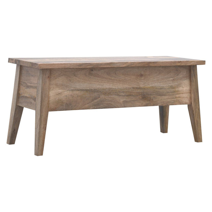 Lid Up Storage Bench - Oak