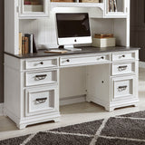 Allyson Park - Credenza - Wirebrushed White / Charcoal