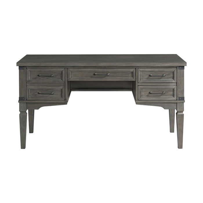Foundry - 60" Half Ped Desk - Brushed Pewter