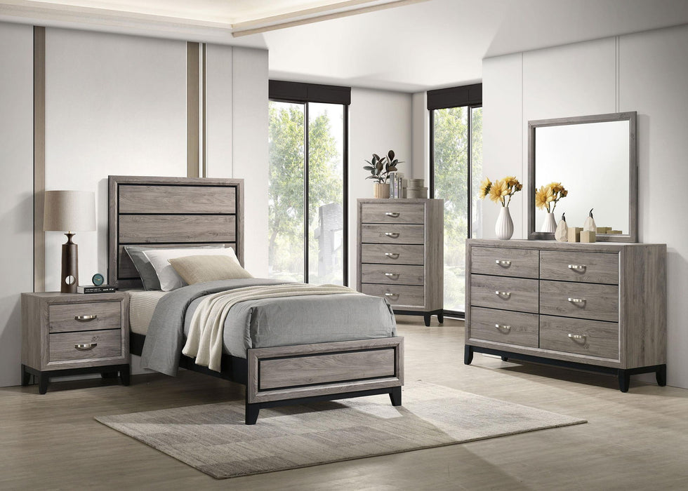 Watson 5-piece Wood Twin Bedroom Set Light Taupe