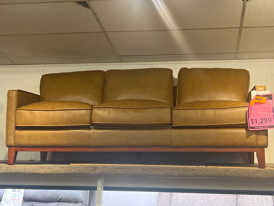 Newport Leather Carmel Sofa