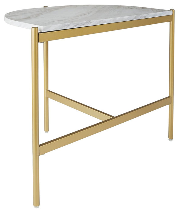 Wynora - White / Gold - Chair Side End Table