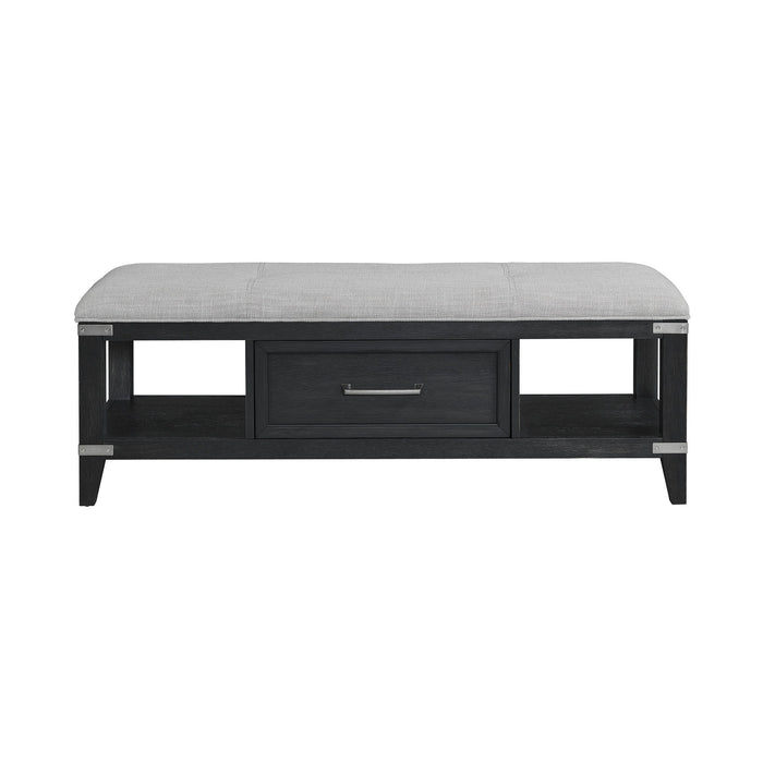 Laguna - Storage Bench - Weathered Steel