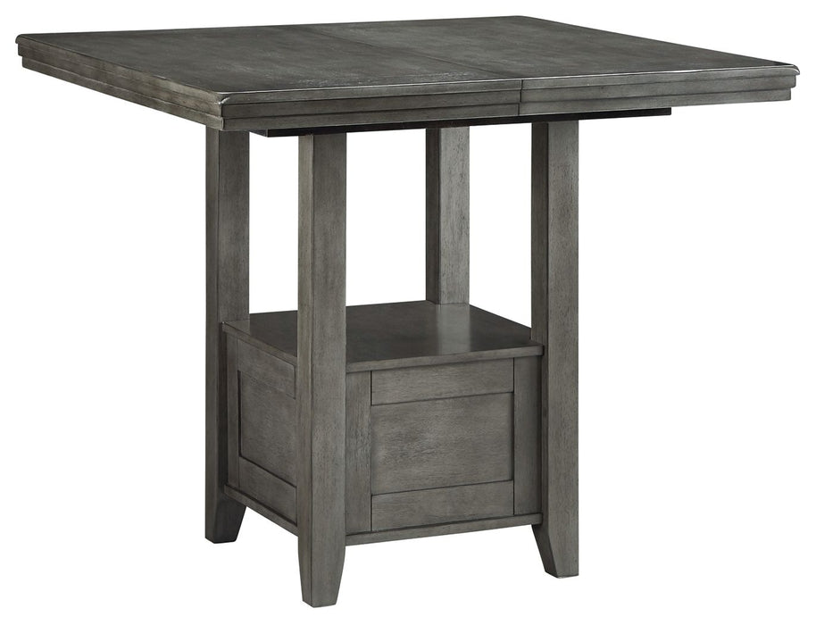 Hallanden - Gray - Rectangular Dining Room Counter Extension Table