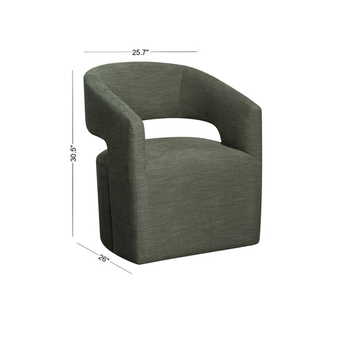Upholstered Dining Chair Curved Open Back