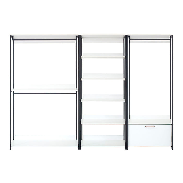 Fiona - Freestanding Walk-In Closet System, Extra Storage Space - White