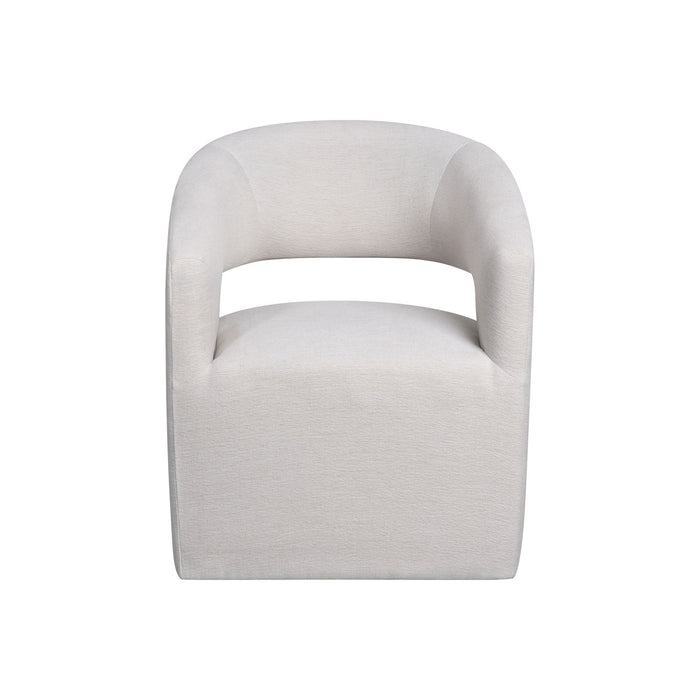 Upholstered Dining Chair Curved Open Back