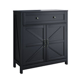 Farmhouse Storage Cabinet With Drawer And Adjustable Shelf