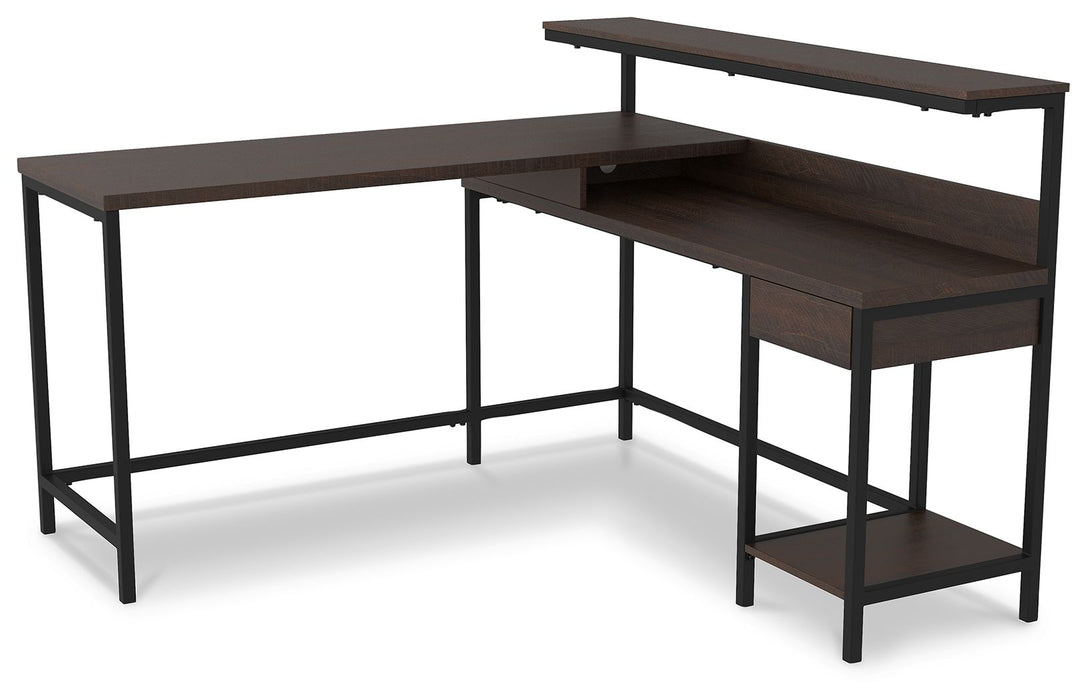 Camiburg - Warm Brown - L-Desk with Storage