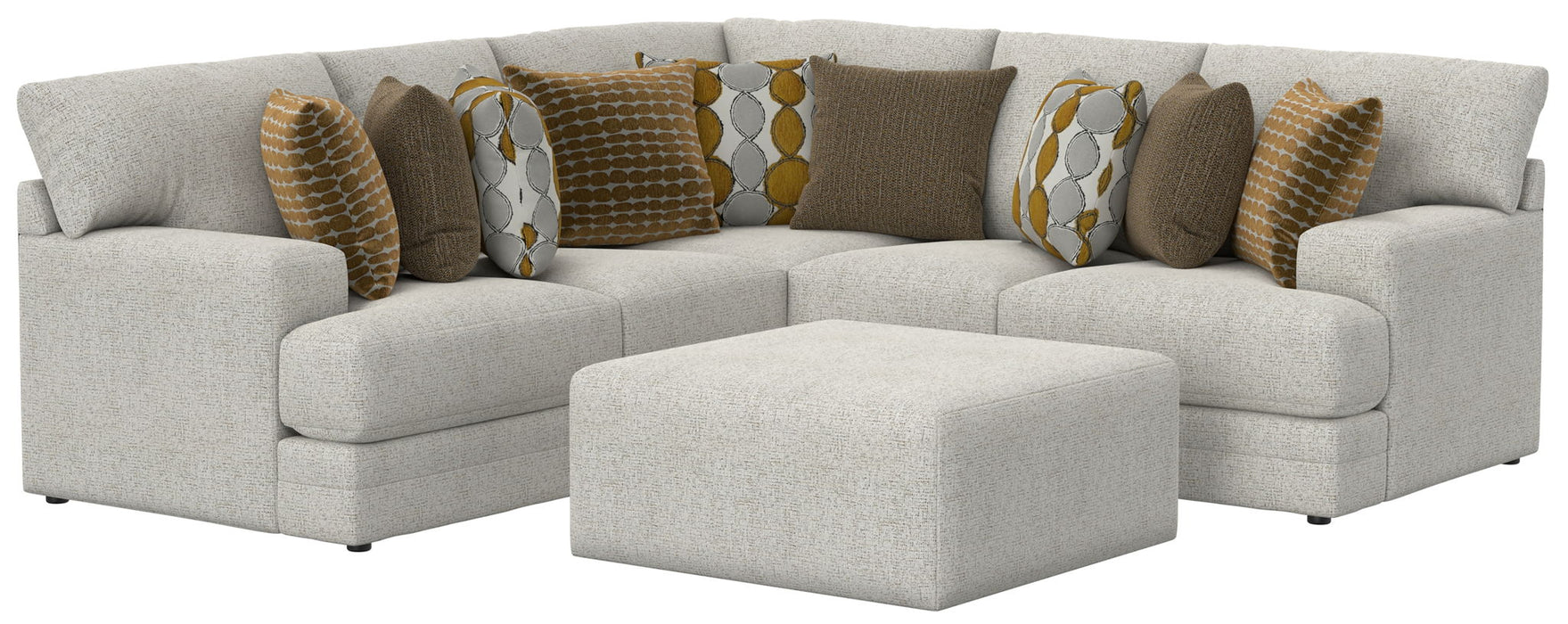 Tori - Sectional With Comfort Coil Seating, Cocktail Ottoman And Accent Pillows Included