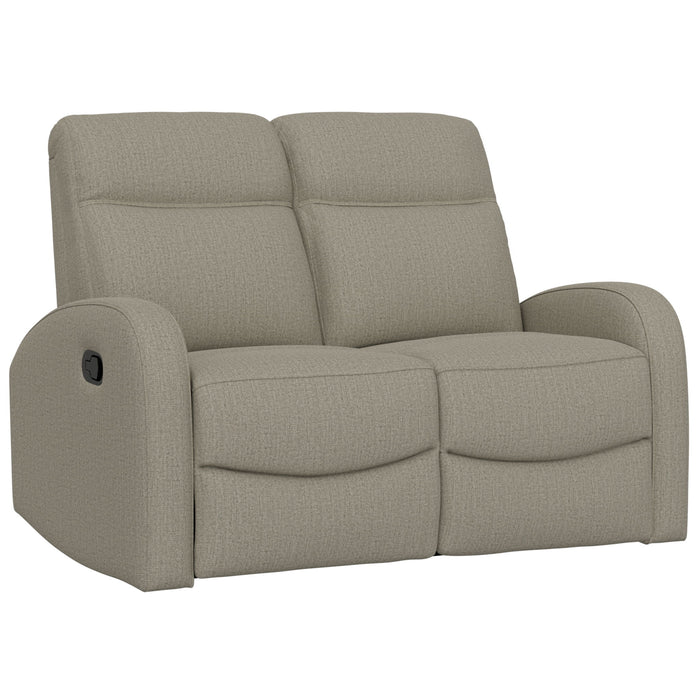 Manual Reclining Loveseat With Dual Seating Support For Living Room