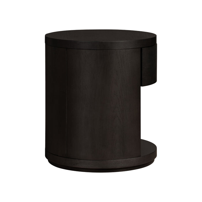Modena - Round Nightstand - Midnight Blue