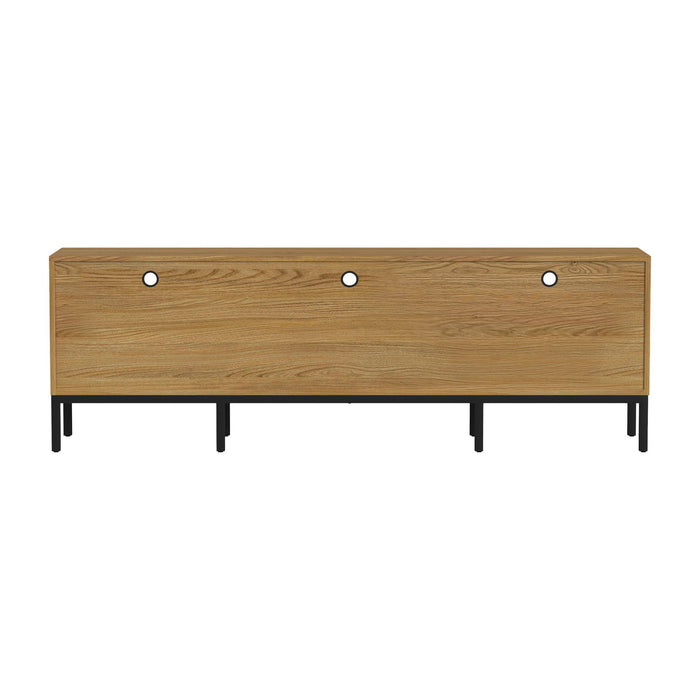 Newport - 85" TV Console - Natural Oak