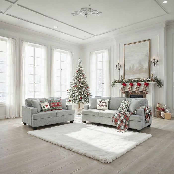 Baldwin - Loveseat With 2 Pillows - Dalton Graphite