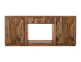 Balam - 1 Drawer & 2 Door Electric Fireplace - Light Brown