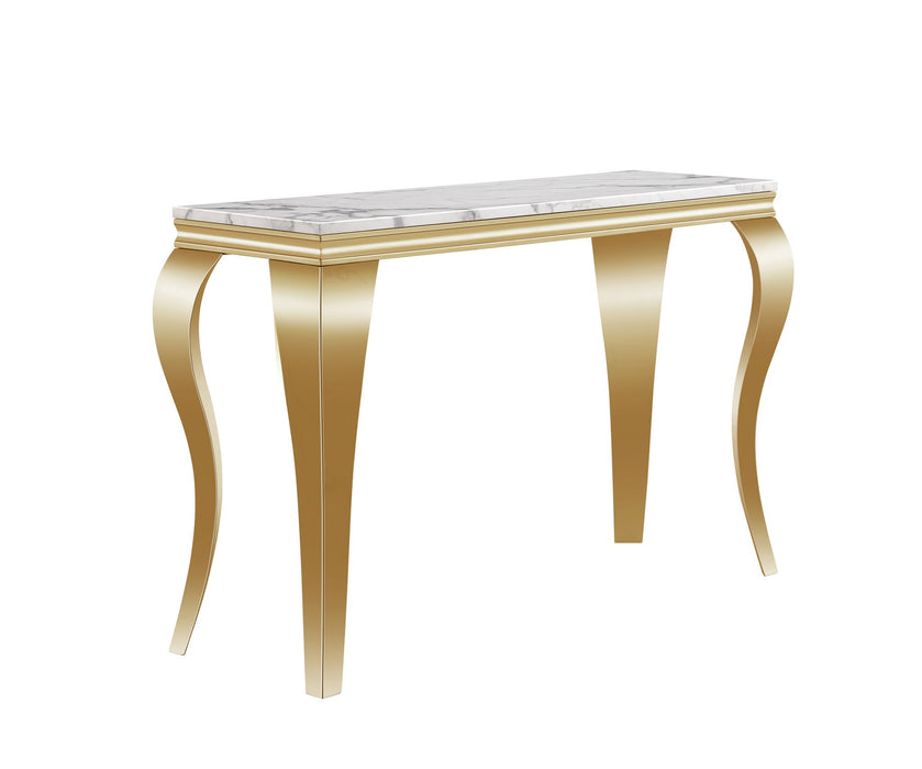 Marble Printed Rectangular Table, Stainless Steel Legs