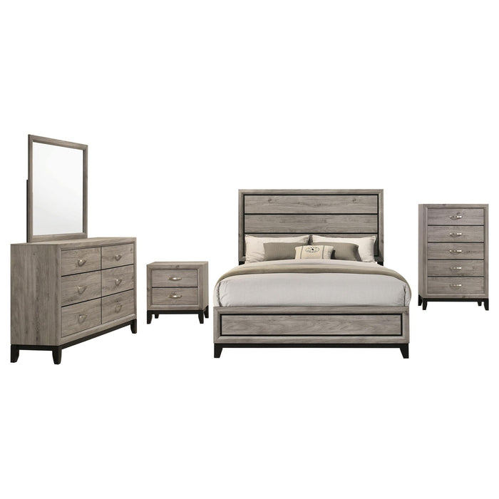 Watson 5-piece Wood Eastern King Bedroom Set Light Taupe
