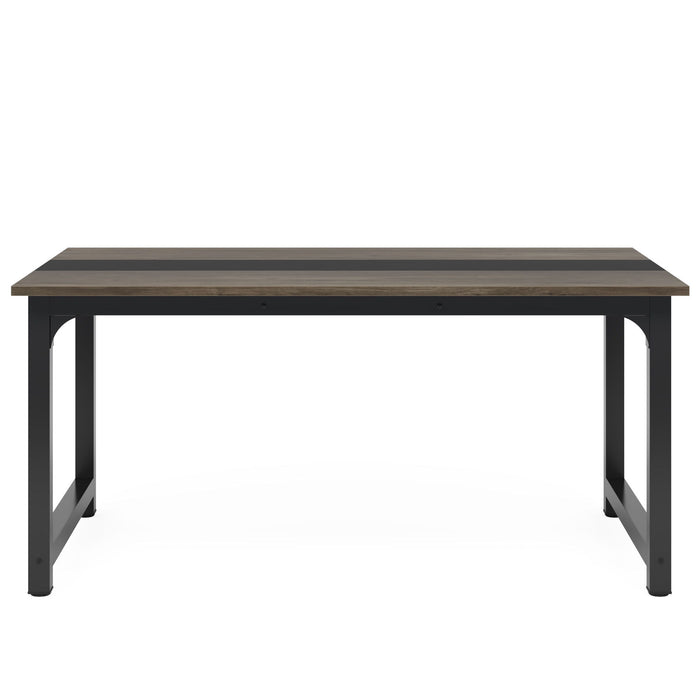 Large Computer Desk With Steel Frame For Home Office Workstation