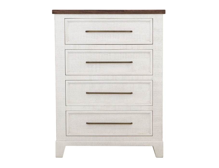 Stoa - 4 Drawer Chest - White / Brown