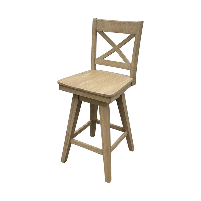 Wooden Barstool With X Back