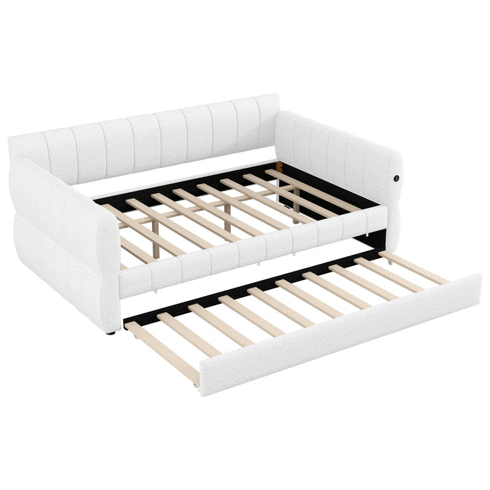 Upholstered Platform Bed With USB Charging