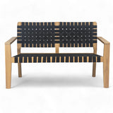 Woven Rope Outdoor Deep Seating Porch Loveseat For Garden
