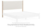 Cadmori - King Upholstered Panel Headboard - Two-tone