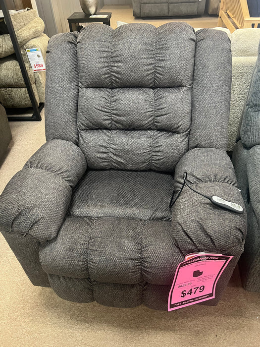 Drakestone charcoal rocker recliner with heat / massage