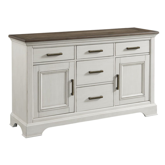 Drake - Sideboard - Rustic White / French Oak