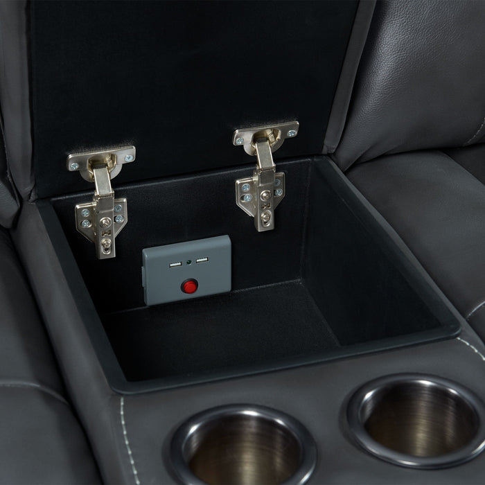 Summit - Dual-Power Loveseat - Bolero Slate