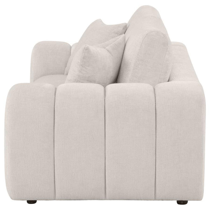 Burnett - Chenille Upholstered Wide Arm Loveseat
