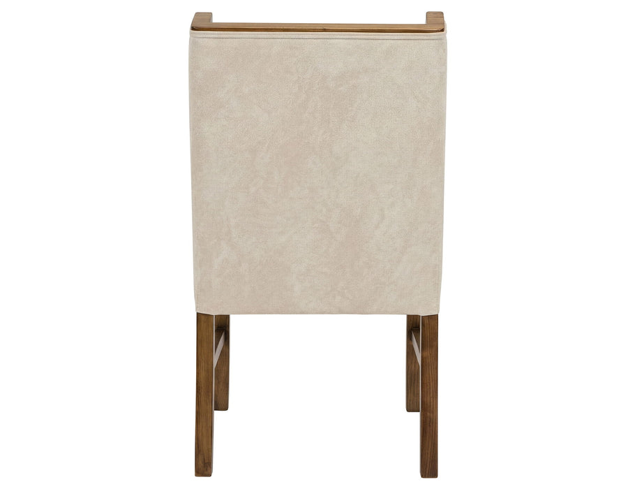 Silver - 39'' Upholstered Chair (Set of 2) - Ivory / Dark Brown