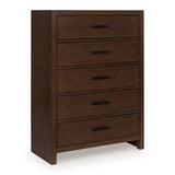 Ticanter - Five Drawer Chest - Brown