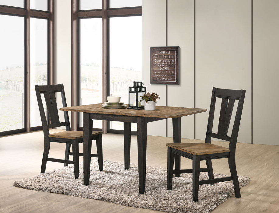 Harper - Drop Leaf Table - Brushed Brown / Pecan