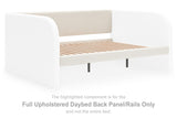 Arloster - Full Upholstered Daybed Back Panel Rails - White