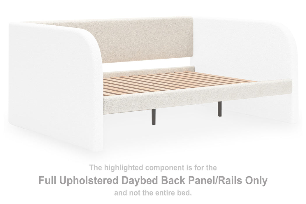 Arloster - Full Upholstered Daybed Back Panel Rails - White