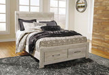Bellaby - Queen/King Platform Rails - Whitewash