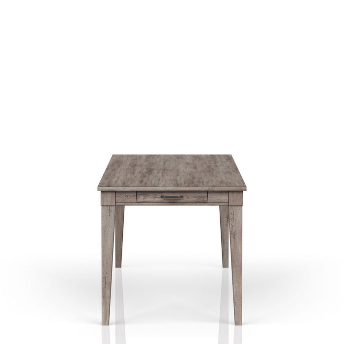 Rustic Dining Table 2 Storage Drawers And Leaf - Gray