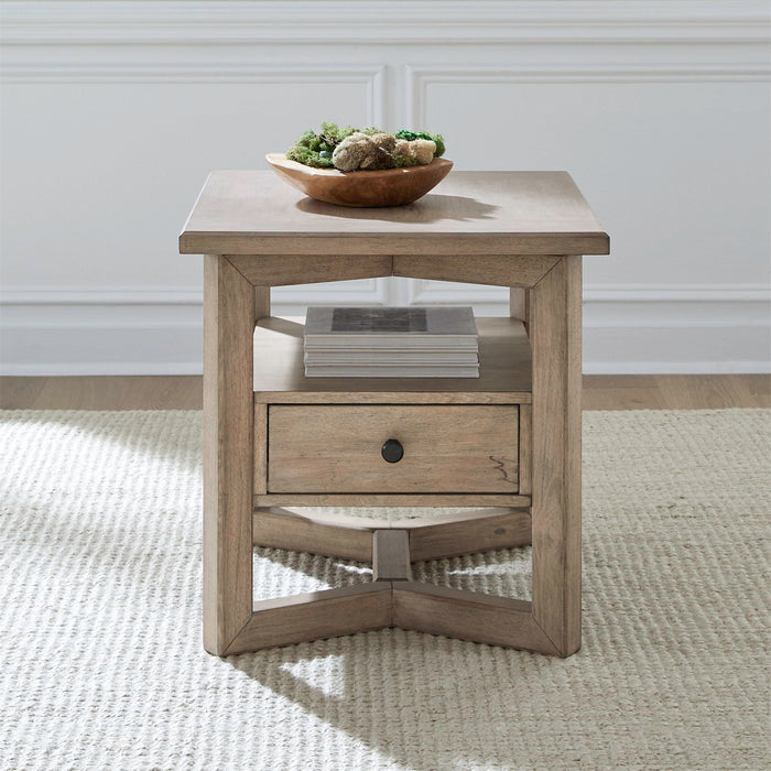 Proximity Place - Rectangular End Table - Barley Buff