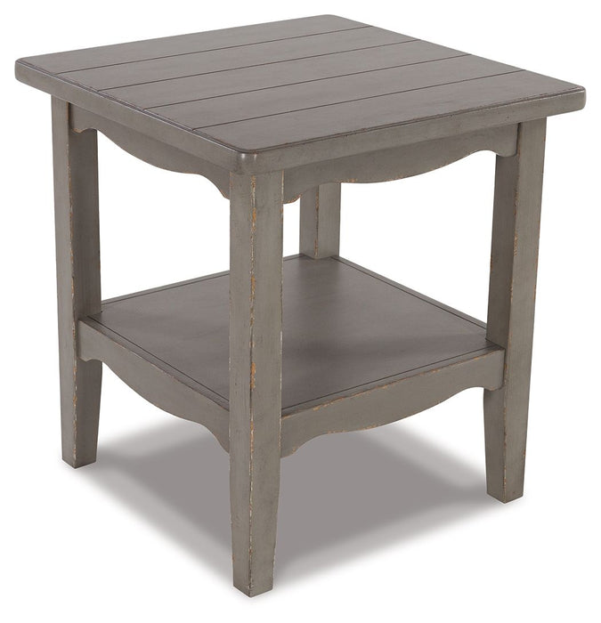 Charina - Antique Gray - Square End Table