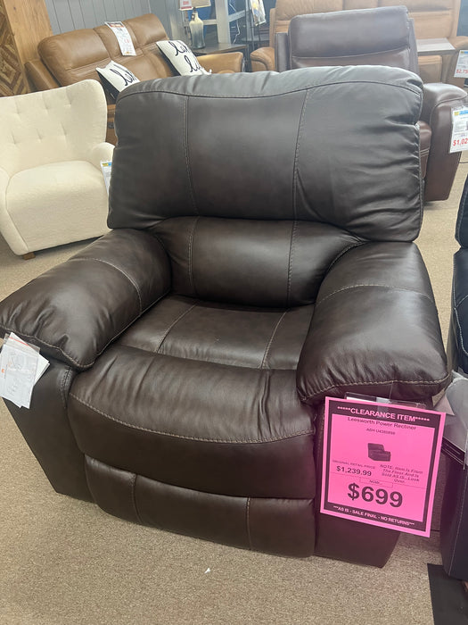 Leesworth leather power rocker recliner