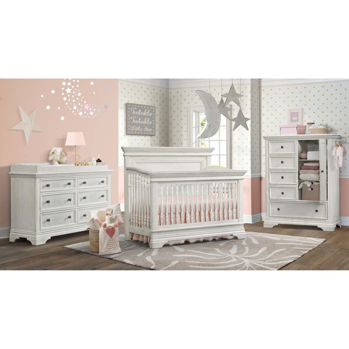 Olivia - Wood Chifferobe - Brushed White
