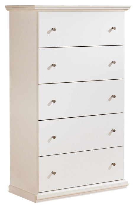 Bostwick - White - Five Drawer Chest