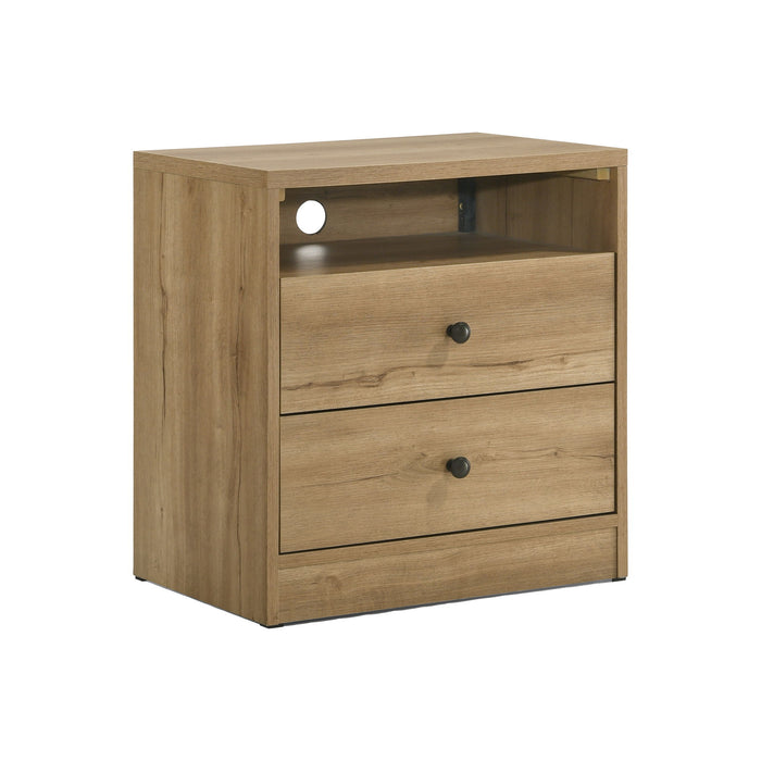 Vega - Nightstand - Natural Oak Melamine