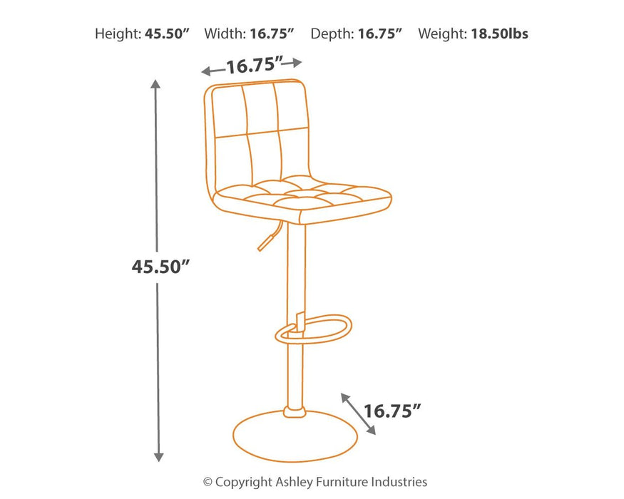 Bellatier - Adjustable Height Barstool (Set of 2)