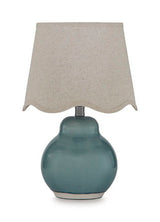 Byronburg - Ceramic Table Lamp - Blue / Beige