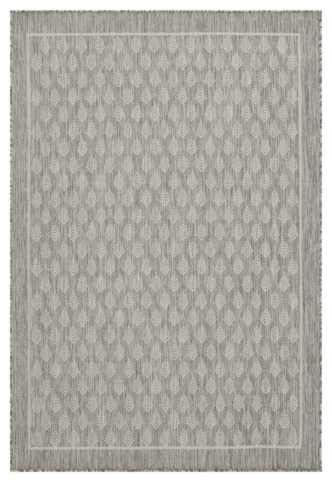 Sunshine - 5'3" X 7'3" Indoor, Outdoor Polypropylene Area Rug - Silver